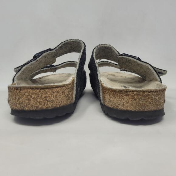 Birkenstock Arizona Sandals EU41 US8.5 Rivet Wool Felt Doubleface Gray Slip On main image 9